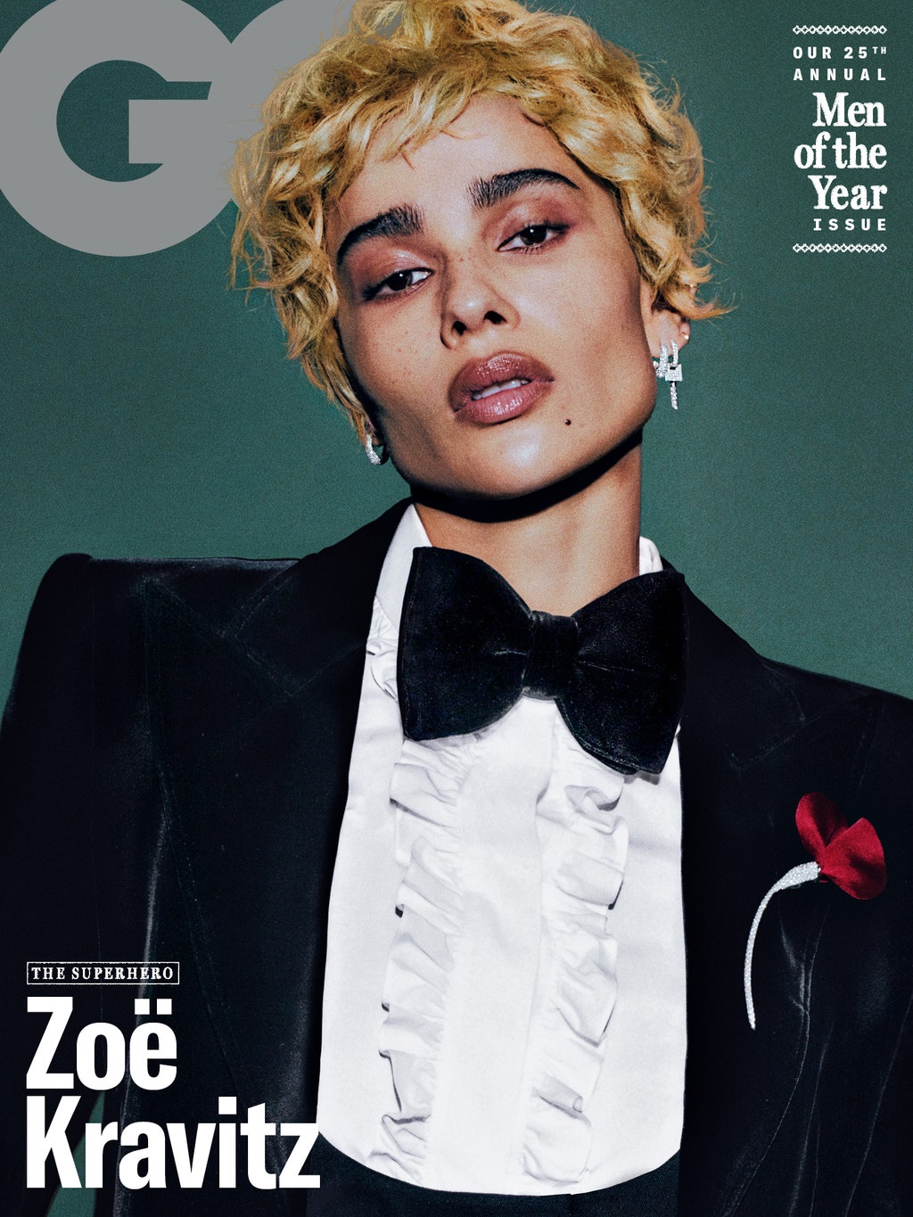 Image may contain Formal Wear Tie Accessories Adult Person Publication Coat Clothing Suit and Zoë Kravitz